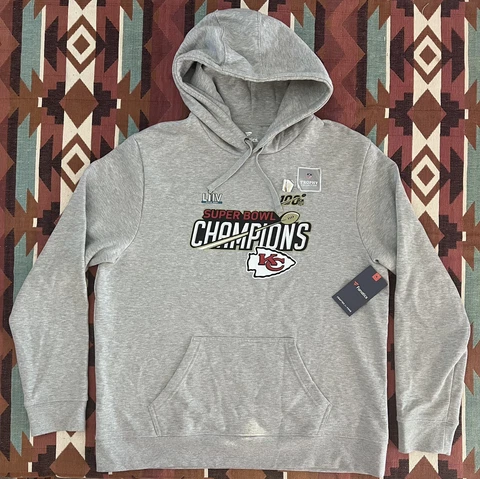 NFL Kansas City Chiefs Pro Line Fanatics Super Bowl LIV Champions Hoodie Mens XL Cover