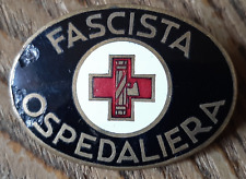 WWII Insigne Fascista Ospedaliera Croix Rouge Italie ORIGINAL Distintivo Badge