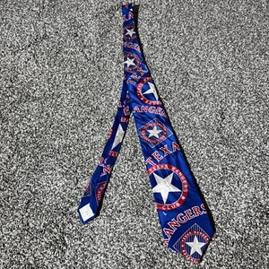 RM Sport Red White & Blue Texas Rangers Baseball Club Men's Tie Vintage 1993 MLB - Picture 1 of 7