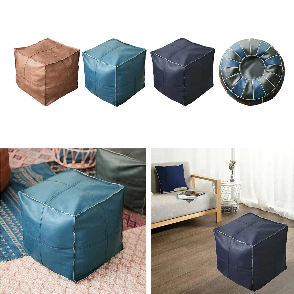 Unstuffed Moroccan Pouf Cover Foot Stool Hassock Storage - Image 1 of 1