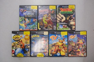 Nintendo Gamecube Lot 7 games DONKEYKONG SCOOBY CRASH NITRO KART TY2 TY3 NEUTRON - Picture 1 of 12