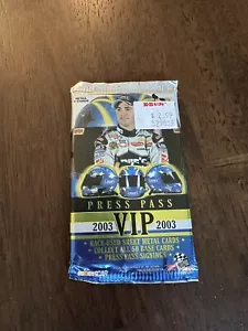2003 Press Pass VIP Factory Sealed NASCAR Racing Retail Ed 1 pack - Picture 1 of 2