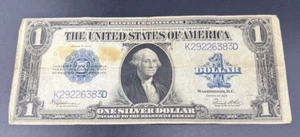 1923 1 $ One Dollar Silber Zertifikat Pferdedecke blaues Siegel sehr guter Zustand / feine Details - Bild 1 von 11