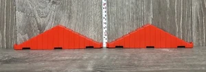 2 Vintage Lincoln Logs 3 Notch Red Roof Trusses Original Replacement Part Pieces - Picture 1 of 4