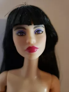 NUDE BARBIE TALL Made To Move Articulated Doll RAVEN HAIR WITH BANGS - Picture 1 of 8