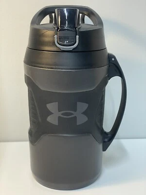 Under Armour Playmaker 64 Oz Jug Insulated Water Bottle Fence Hook Handle Black - Image 1 of 4