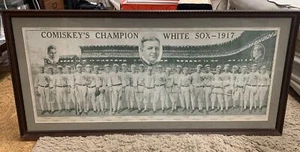 RARE 1917 “Comiskey’s Champion White Sox” Framed Team Panorama by Burke & Atwell - Picture 1 of 16