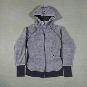 Lululemon Scuba Damen-Hoodie mit durchgehendem Reißverschluss blau Größe 9 minimalistisch Laufen Fitnessstudio Yoga - Bild 1 von 7
