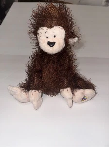 Ganz Webkinz Monkey Brown 8 Inch Plush Hairy Stuffed Animal Toy HM008 No Code - Picture 1 of 3