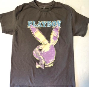 Playboy Bunny Mens T Shirt Andy Warhol Graphic 1986 Signed Gray - Sz M - Picture 1 of 4