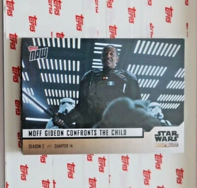 2020 TOPPS NOW THE MANDALORIAN MOFF GIDEON CONFRONTS THE CHILD CARD 28 - Image 1 of 2