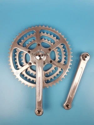 Pédalier triple rare Spécialité TA Dural Forgé Cégédur vélo vintage route France - Photo 1/4