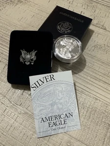 1998 One Ounce .999 American Silver Eagle Dollar Proof Coin Mint In Box - Picture 1 of 20