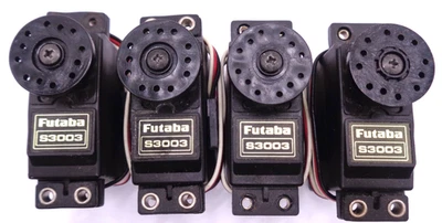 Futaba S3003 Servos quantity of 4 good condition +  horns & mounts working fine - Image 1 of 2