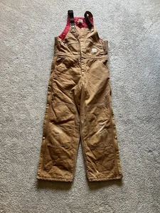 Vintage Carhartt Double Knee Overalls Mens 38x30 Insulated Duck Canvas USA Bibs - Picture 1 of 8