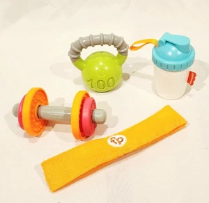New Fisher Price Infant Rattle Exercise Workout Toy Set 4 Pc - NWOT - Picture 1 of 1