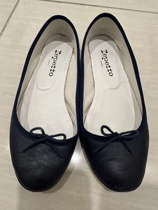 Repetto Ballet Shoes Sandrion Navy US 7/37 24cm Used - Picture 1 of 7