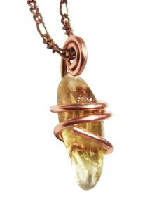 Kundalini African Congo Citrine Lemurian Pendant Genuine Energy Crystal #401 - Picture 1 of 4