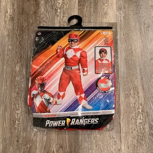 Disguise Toddler Boys' Mighty Morphin Red Ranger Muscle Jumpsuit Costume - 2T - Picture 1 of 5