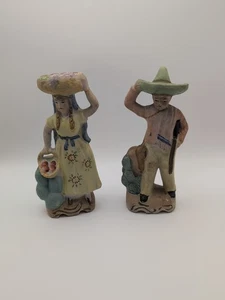 Vintage Hadson handbemalte besetzte Japan Figuren 2 Stück - Bild 1 von 7