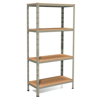 SCAFFALE METALLO AD INCASTRO ZINCATO MENSOLA 100X40 H 180 CUCINA GARAGE CASA - Immagine 1 di 4