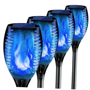 4PCs Halloween Solar Torch Lights Outdoor, 43in 96 LED, Waterproof Landscape - Picture 1 of 7