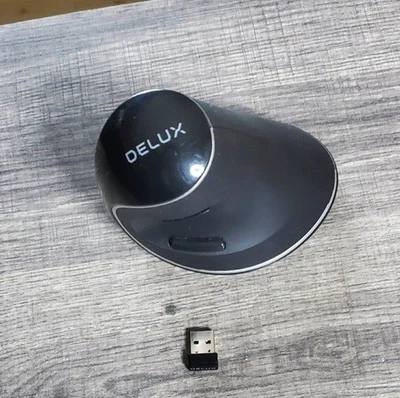 DeLUX M618PD Wireless Ergonomic Mouse with 4000DPI Vertical Mouse with USB Recei - Image 1 of 4