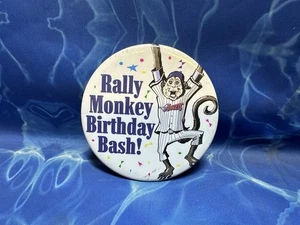 CALIFORNIA ANGELS RALLY MONKEY BIRTHDAY BASH BUTTON 2 1/2” - Picture 1 of 7