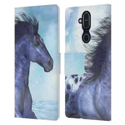 OFFICIAL SIMONE GATTERWE HORSES LEATHER BOOK CASE FOR MICROSOFT NOKIA PHONES - Image 1 of 4