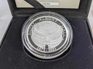 GB 150th Anniversary 2021 Royal Albert Hall UK £ 5 Silver Proof Piedfort Coin - Picture 1 of 3