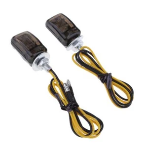 4xTiny Mini Micro Motorcycle Amber LED Indicators Blinkers Turn Signal Amber - Picture 1 of 7