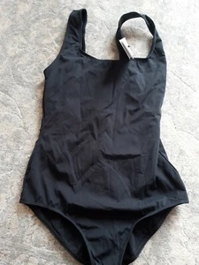 Davy J B Black Swinsuit. Size 14. BMWT  Cross back. Hygiene strip. - Picture 1 of 5
