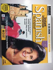 Learn Spanish CD-ROM Deluxe Edition 5 CD-ROM Tested Spanish A1 - Picture 1 of 5