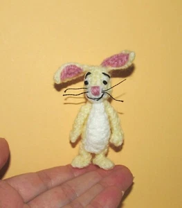 Miniature Ooak Bear Cute Rabbit Dollhouse Miniature Bunny 2.4" - Picture 1 of 4