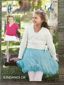 Hayfield Knitting Pattern: Girls Crossover Ballet Cardigans, DK, 4-13yrs, 2490 - Picture 1 of 1