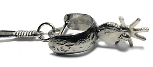 CHARRO SPURS WESTERN COWBOY METAL KEYCHAIN, LLAVERO VAQUERO ESPUELA CHARRA - Picture 1 of 6