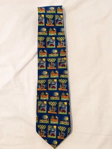Men's Silk Tie by Daniel Hechter. Transport pattern. - Picture 1 of 1