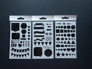 Stencils Set Banners & Shapes for Journals - Picture 1 of 1
