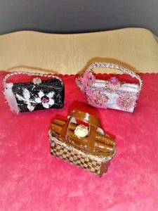 3 NEW Purses for Barbie or Compatible Dolls 11" to 18" Tall. Purses won't Open. - Imagen 1 de 4