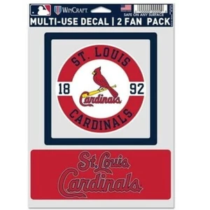 St. Louis Cardinals 5x7 Multi-Use Decal 2 Fan Pack – Peel & Stick - Picture 1 of 1