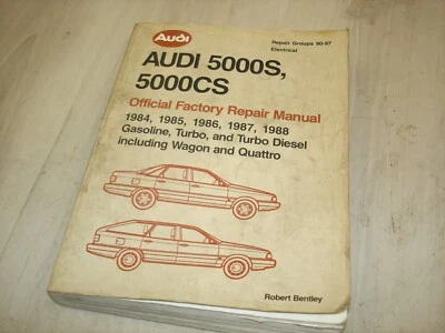Audi 5000S 5000CS Manual de reparación oficial de fábrica 1984-1988 Robert Bentley Foto 1 de 4