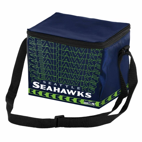 Seattle Seahawks NFL 6 pack Cooler Lunch Box Bag Insulated Cover