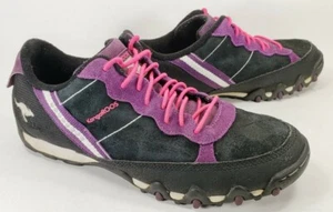 Kangaroos Maven Women's Athletic Shoes Size 9.5M Black Purple Suede Elastic Lace - Picture 1 of 11