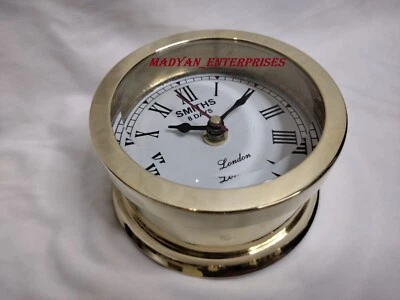 Vintage Solid Brass Seth Thomas Corsair Style Gimbal Marine Ship Clock 4'' - Image 1 of 4