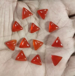 Natural Indian Carnelian Loose Gemstone Triangle Cabochon - Picture 1 of 7