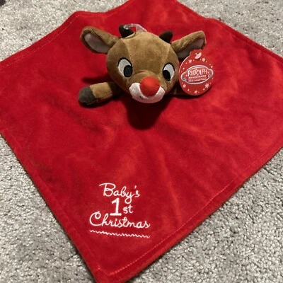 Manta de seguridad en blanco Rudolph el reno nariz roja nueva con etiquetas Foto 1 de 4