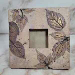 Frameology Purple with metallic Stone Leaves Square Picture Frame