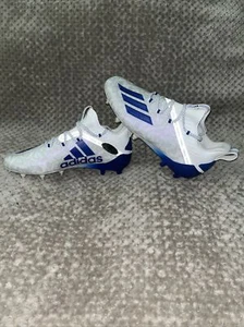 Botines de fútbol americano Adidas Adizero Young King azul blanco floral FU6707 talla 8 nuevos - Imagen 1 de 4