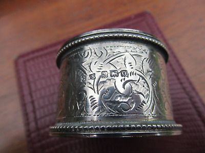 Silver Serviette Napkin Ring Hallmarked B`ham 1913 No Initials 33.8g Ex+ • 33.99£