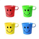  4pc Kids Smiley Face Plastic Cups Mugs Party Holidays Camping Garden Beach 
